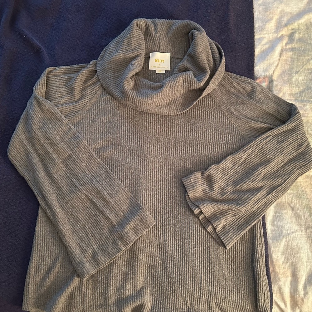 Anthropologie Green/Gray Lightweight Sweater